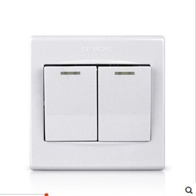 西门子开关插座品宜雅白二开单控二开双控双开双控两联开关面板86