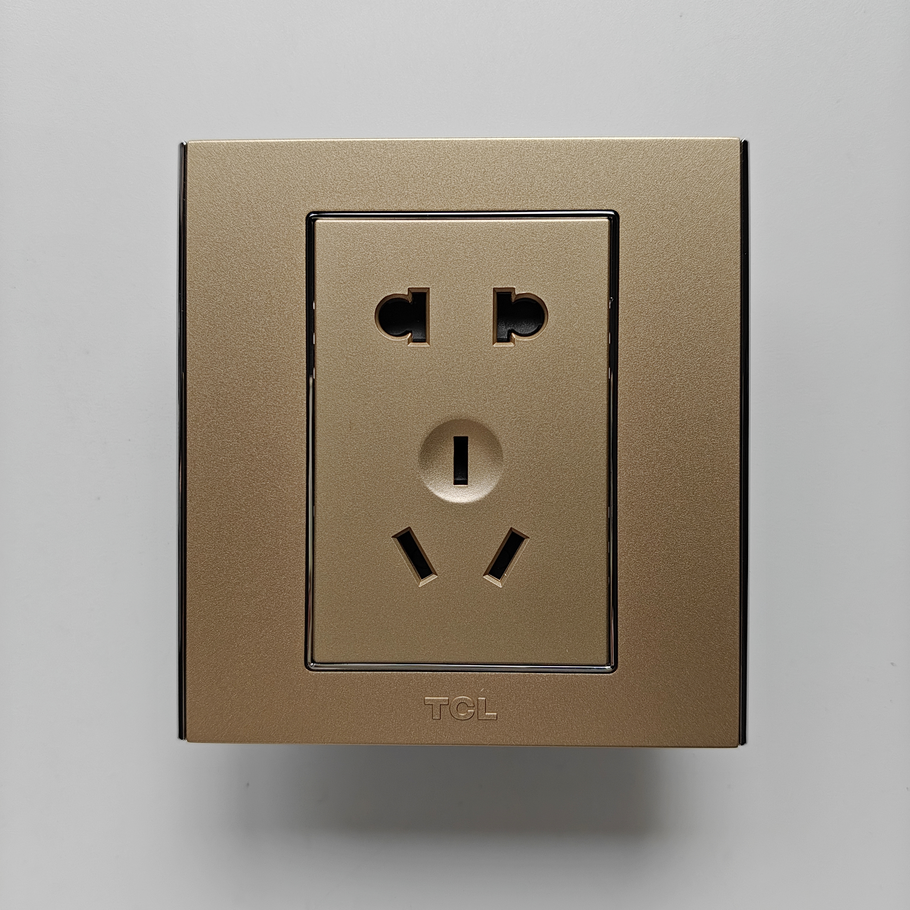 TCL罗格朗开关插座A8烁金五孔插座二三插墙壁电源面板86型暗装
