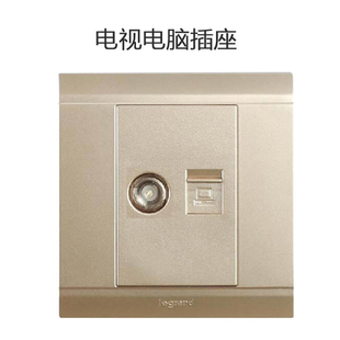 TCL罗格朗开关插座美仑山 电视电脑插座TV有线电视网络网线面板金