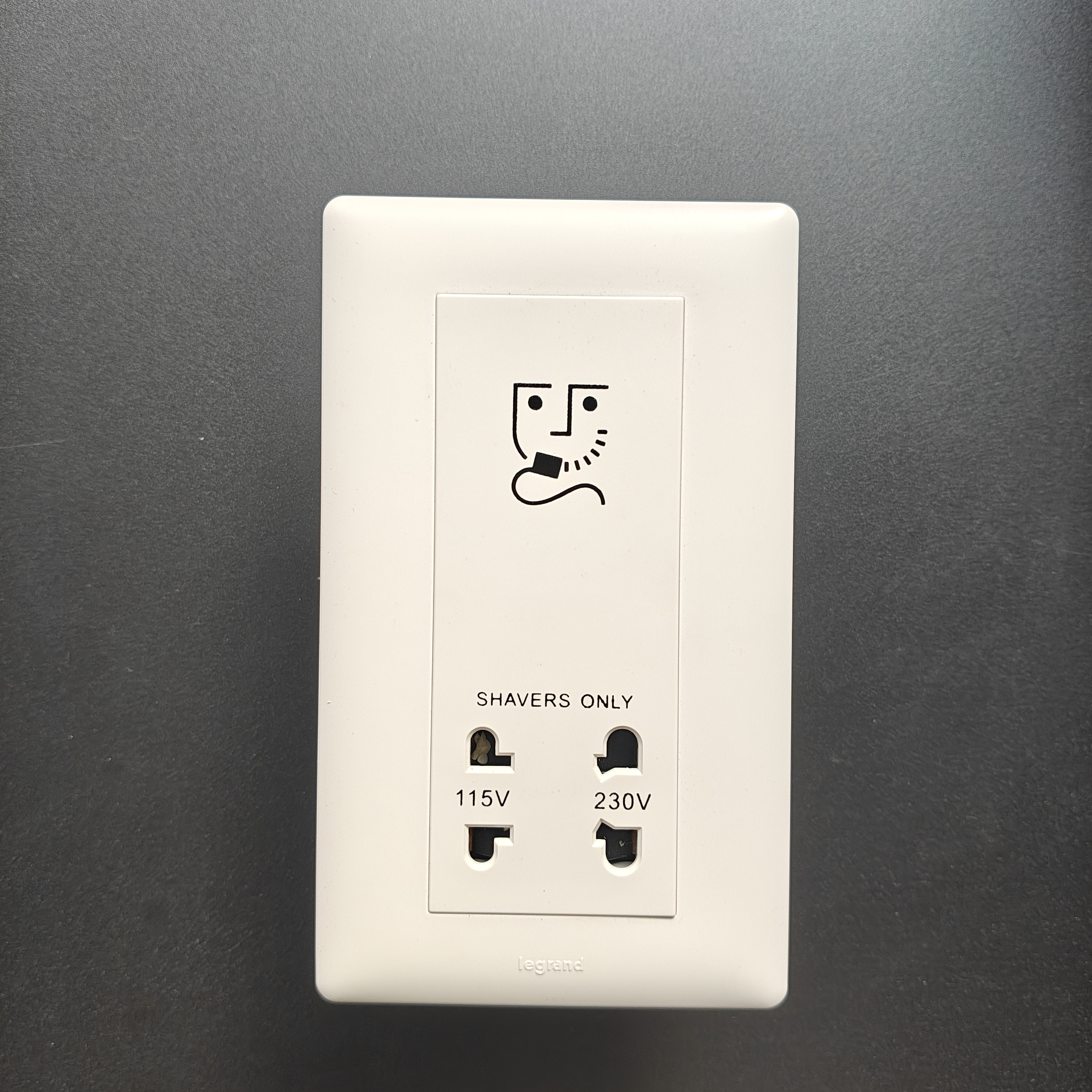 罗格朗开关插座K4美点刮须插座剃须酒店宾馆专用刨须K4/727