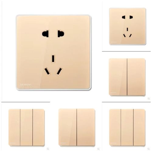 西门子开关插座睿致曜金五孔10A二三插16A三孔电话电脑电视音响86