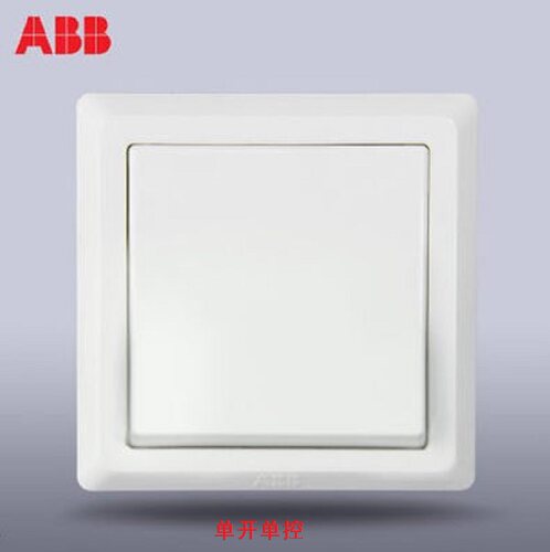 ABB开关插座德逸雅白一开单控一开双控单开双控单联墙壁面板86