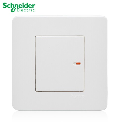 施耐德开关插座轻点经典白一开单控一开双控单开双控一位开关86