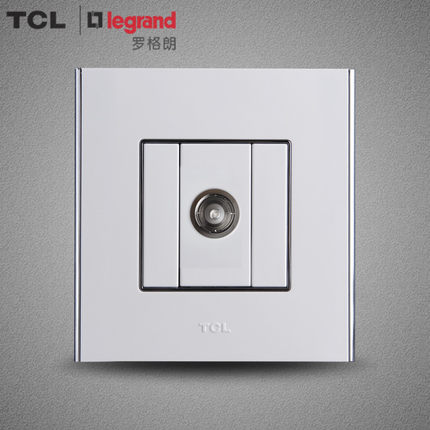TCL罗格朗A8 开关面板电视插座TV面板闭路电视机顶盒插座墙壁暗装