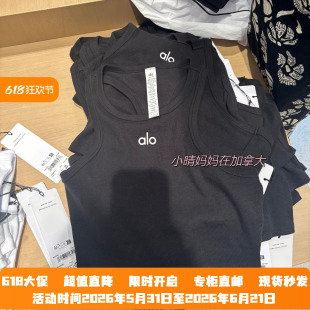 加拿大直邮Alo ASPIRE TANK短款露腰T恤运动休闲瑜伽无袖吊带背心