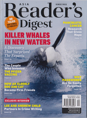 区域包邮 READER'S DIGEST ASIA 读者文摘杂志 亚洲版2021年12月