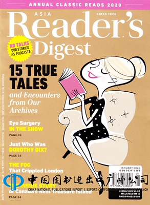 区域包邮 READER'S DIGEST ASIA 读者文摘 亚洲版 2020年1月 英文原版