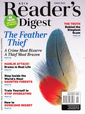 区域包邮 READER'S DIGEST ASIA 读者文摘 亚洲版 2020年10月 英文原版