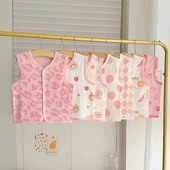 女宝宝儿童无骨纯棉马甲男童外穿坎肩背心婴儿外穿无袖 上衣春秋装