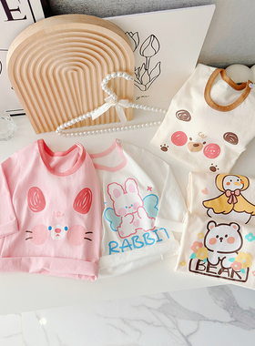 女童宝宝纯棉长袖T恤男童婴儿打底秋衣儿童秋装睡衣上衣0-5岁外穿