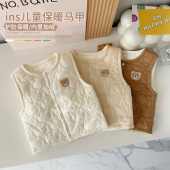 5岁外穿坎肩秋冬装 清仓 儿童男童加绒保暖护肚马甲小童背心宝宝0