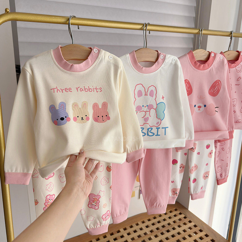 秋季女宝宝内衣套装小儿童纯棉秋衣秋裤婴儿中小童卡通休闲两件套,童装/婴儿装/亲子装,内衣套装,淘宝优惠券,粉丝福利购,淘宝优惠卷