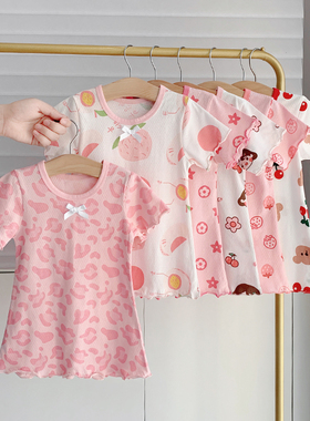 女宝宝夏季连衣裙儿童卡通睡衣裙子中小童纯棉秋季0-5岁休闲外穿