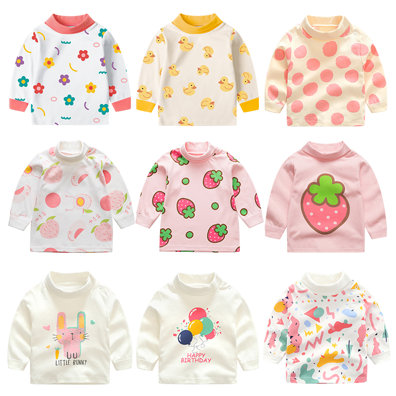 半高领婴儿中小童宝宝春秋装t恤