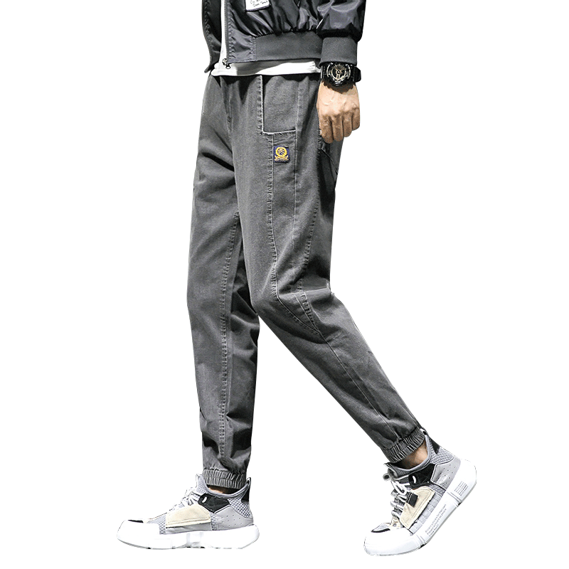 男士宽松束脚哈伦裤水洗休闲裤男B416-K186--1P55灰色P58控价78,男装牛仔裤,电商A063