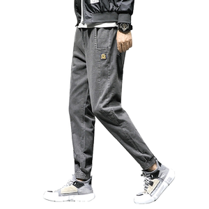 男士宽松束脚哈伦裤水洗休闲裤男B416-K186--1P55灰色P58控价78图片