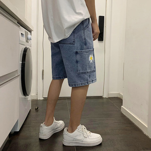 2023夏季宽松港风邹菊牛仔短裤货号DK98P40图片