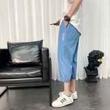 2023夏季印花束脚七分牛仔裤货号K501P50，男装牛仔裤，电商A063