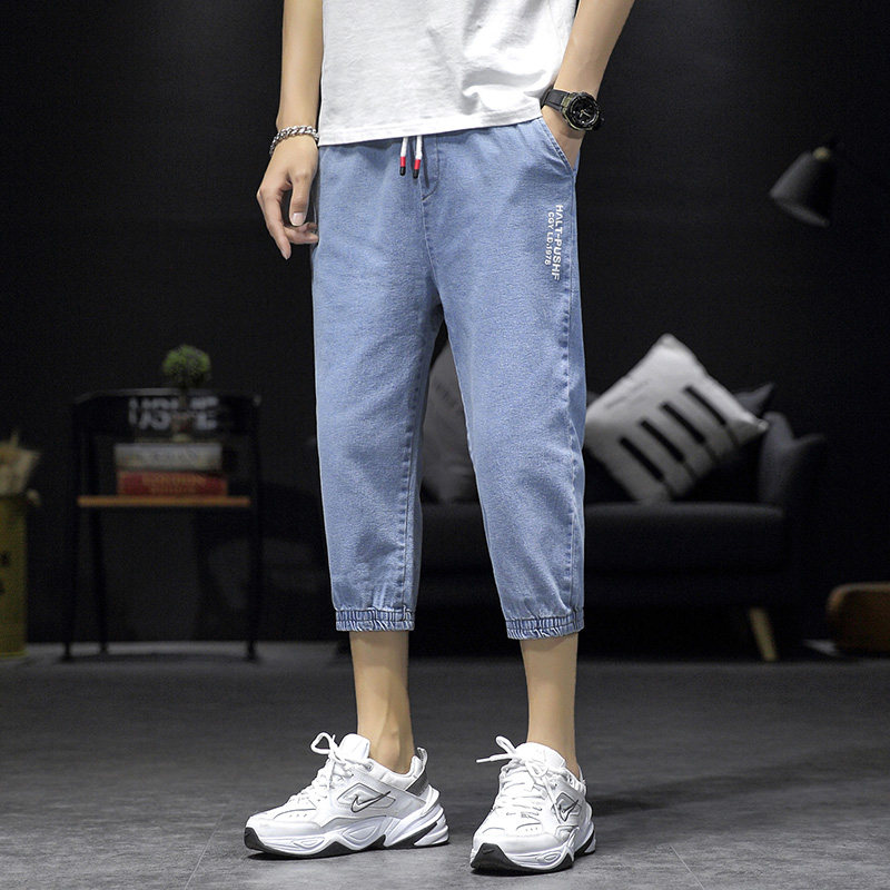 2023夏季印花牛仔七分8分牛仔裤货号K501P50控价68,男装牛仔裤,电商A063