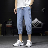 2023夏季印花牛仔七分8分牛仔裤货号K501P50控价68，男装牛仔裤，电商A063