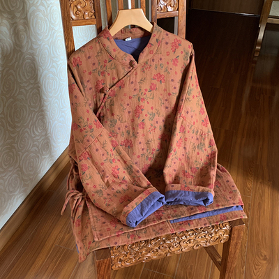 【等闲】做旧双层外套中国风女装