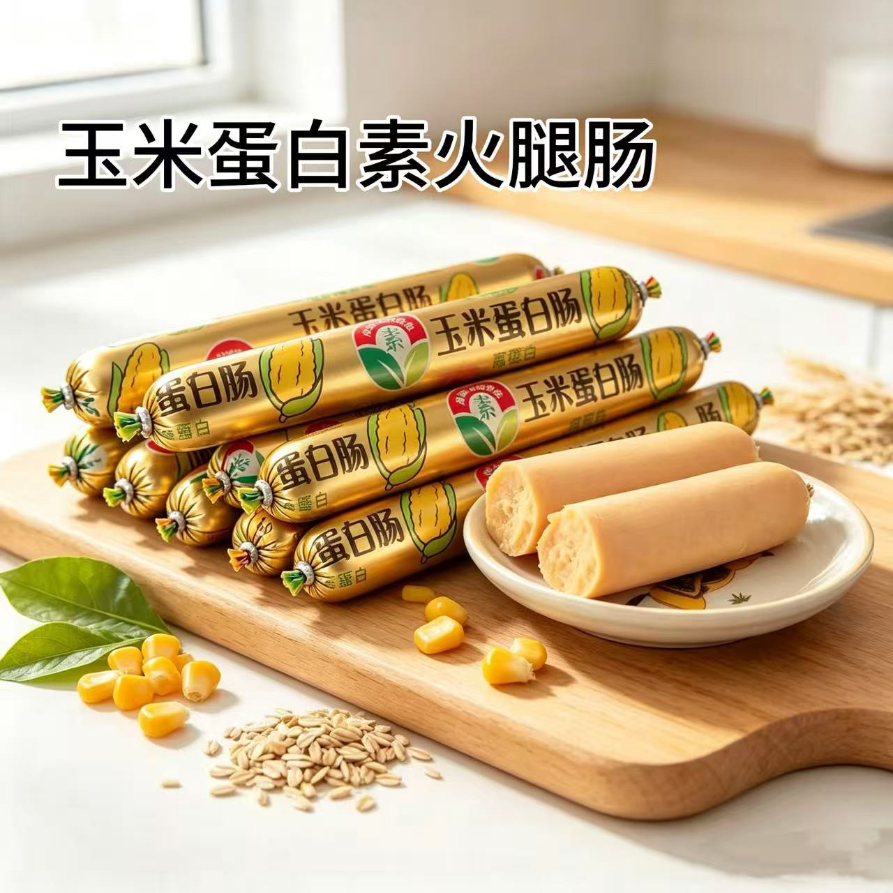 素食香肠原味甜玉米肠火腿肠包邮全素仿荤食品斋菜大豆蛋白肠斋菜