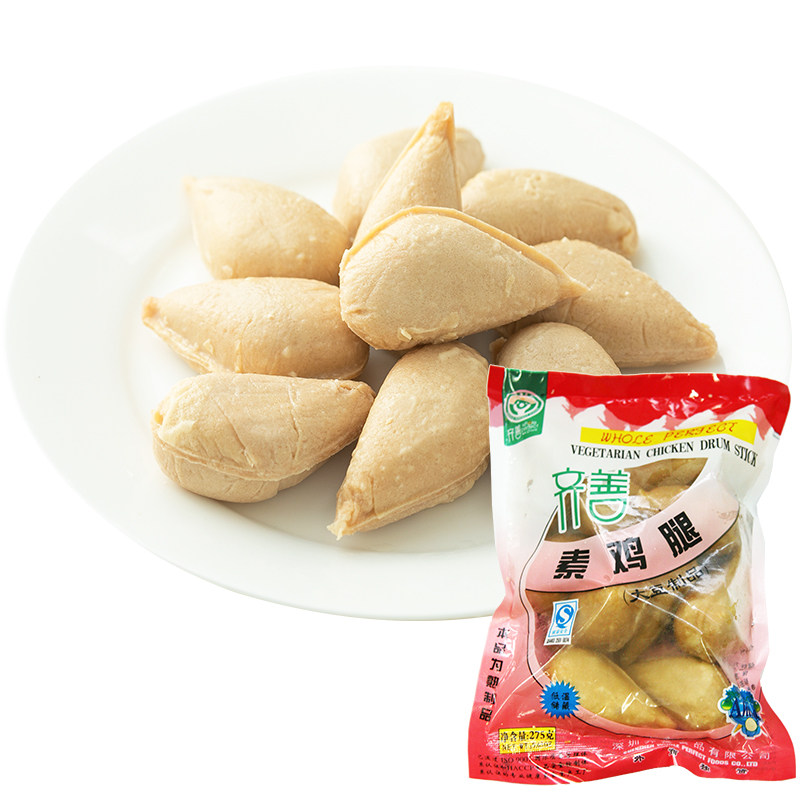 齐善素食鸡腿仿荤食品斋菜大豆蛋白寺院可用佛家纯素菜满整箱可批
