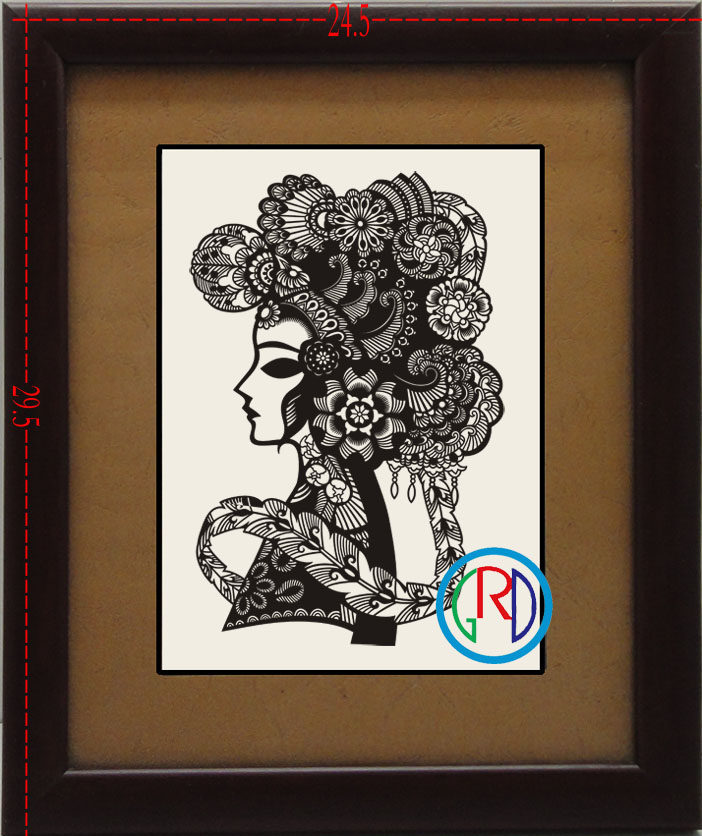 包邮中国特色脸谱剪纸吉祥家居装饰挂画送老外礼品