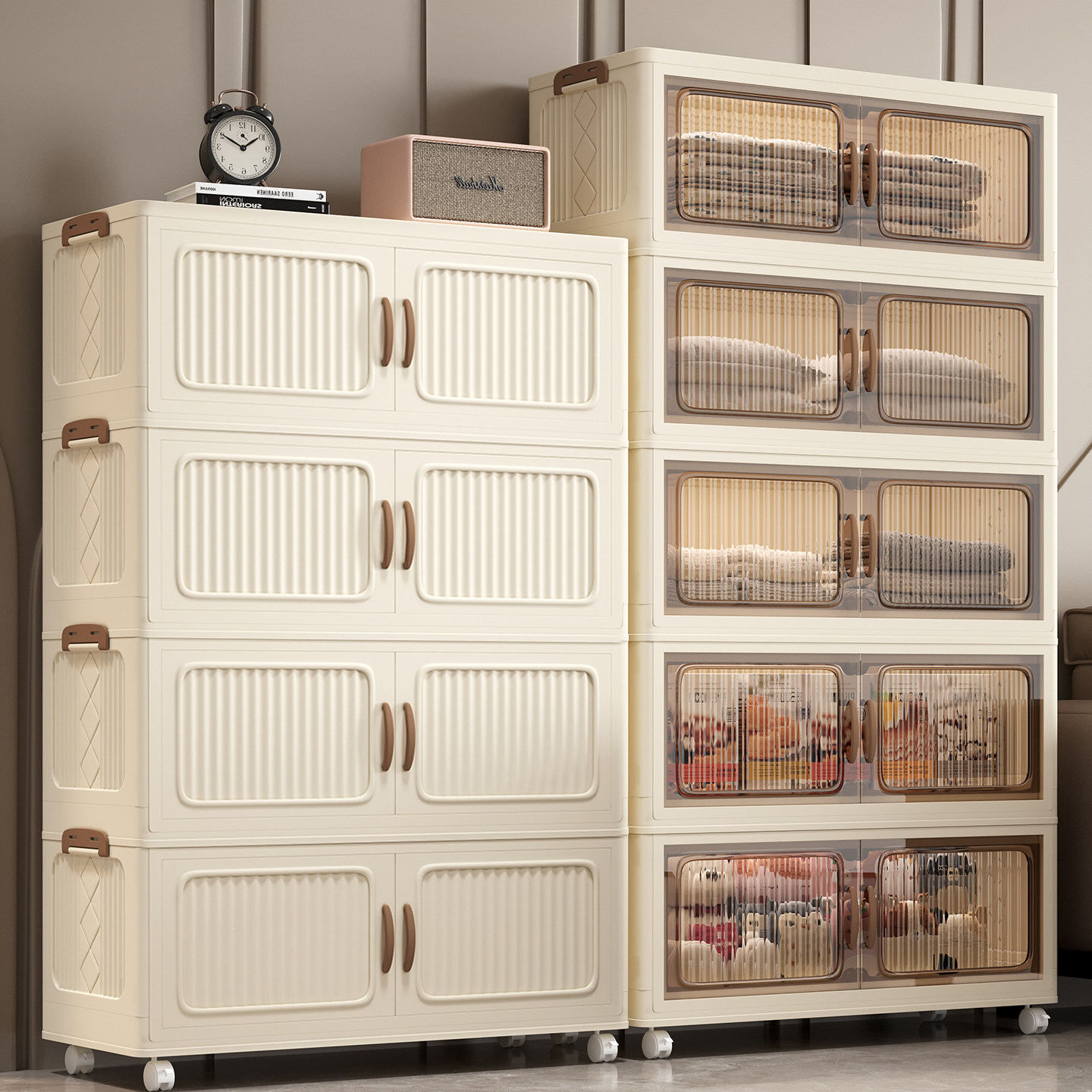 储物柜收纳箱家用衣服被子整理箱大容量玩具零食塑料可折叠收纳柜,收纳整理,收纳箱,淘宝优惠券,粉丝福利购,淘宝优惠卷