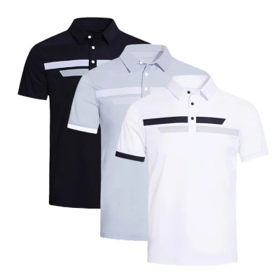 男季短袖T恤运动弹力golfpolo衫