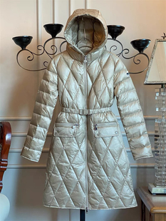 M家今年的主打菱形格爆款！！几件纯原！90%白鹅绒长款收腰羽绒服