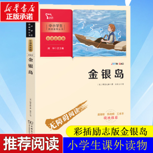 12岁中国儿童文学推荐 阅读经典 新彩插励志版 四五六年级小学生课外阅读书籍故事书经典 中小学生阅读指导丛书8 书系 读物 金银岛