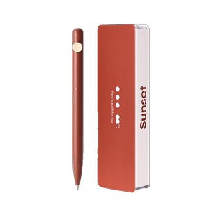 never小豆笔自然系列重手感金属笔子弹头中性笔高颜值高端笔纯色复古转动笔礼盒装学生用【唐艺昕同款】