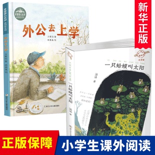 现货注音 一只蛤蟆叫太阳+不注音 外公去上学 全2册 老师 7-9岁 一年级阅读原创彩插绘本 关爱孩子和老人 浙江少年儿童出版社正版