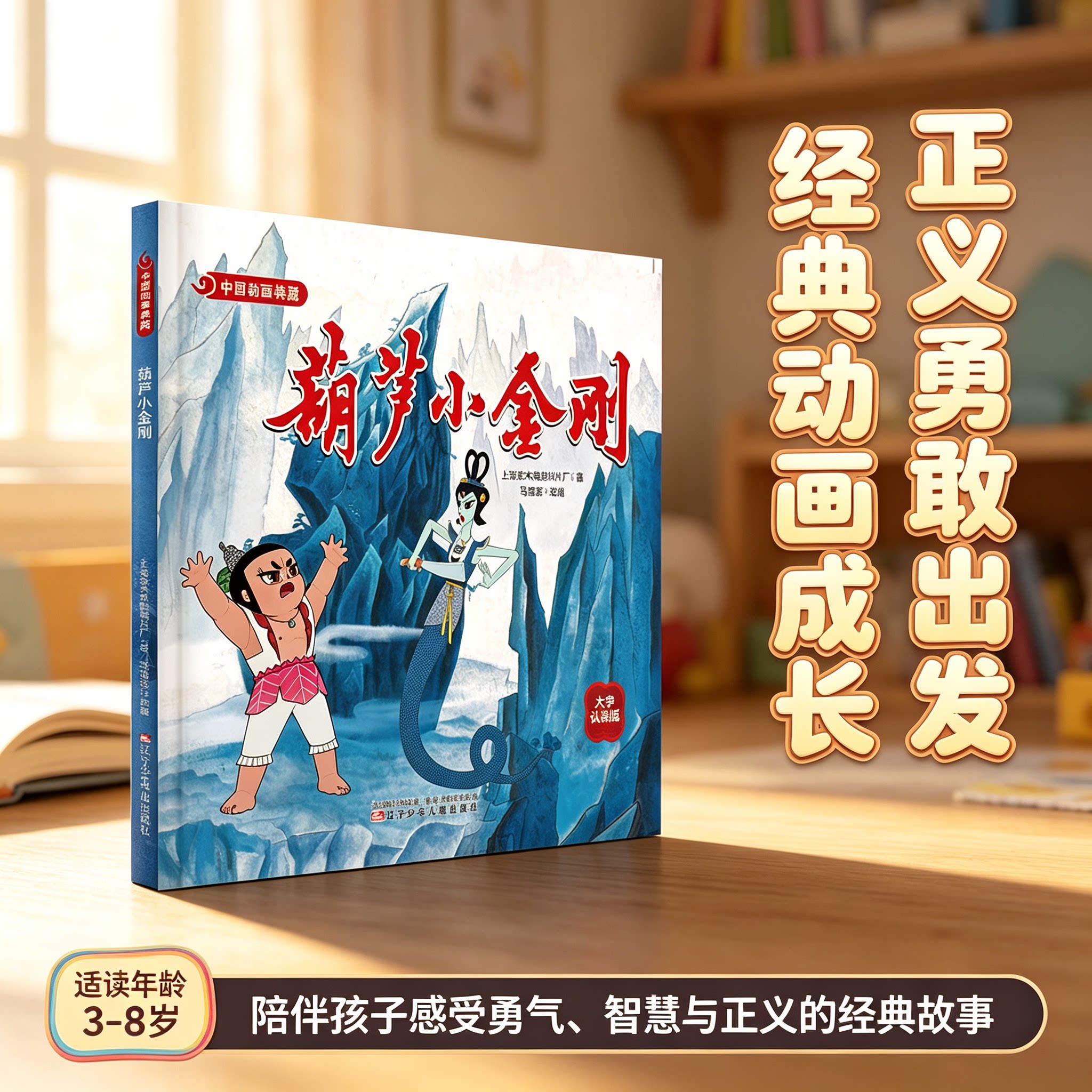 中国动画典藏 葫芦小金刚 大字认读版 经典国产动画故事绘本 葫芦兄弟续集图画书 儿童英雄故事 3-8 岁小学生课外阅读童书 博库网