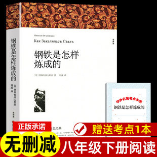 社经典 钢铁是怎样炼成 八年级下册初中生初二必读课外阅读语文世界名著文学小说畅销书籍人民文学出版 本 原著正版 名著口碑版