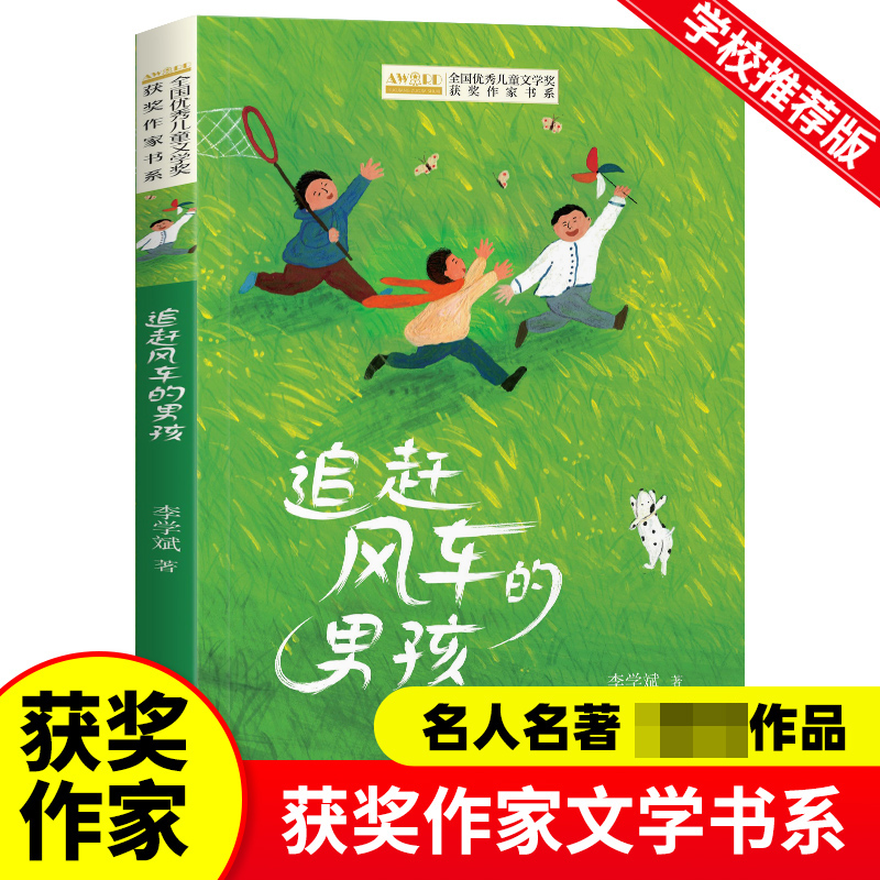 追赶风车的男孩李学斌著全国优秀儿童文学奖获奖作家书系小学生课外阅读书籍童话故事书三四五六年级读物上下册学期寒暑假必读-封面