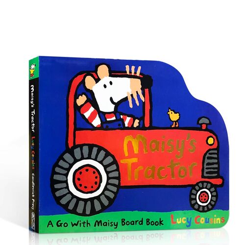 Lucy Cousins: Maisy's Tractor: A Go With Maisy 小老鼠波波的拖拉机英文原版绘本2-4岁幼儿童启蒙认知纸板书翻翻书图画书正版