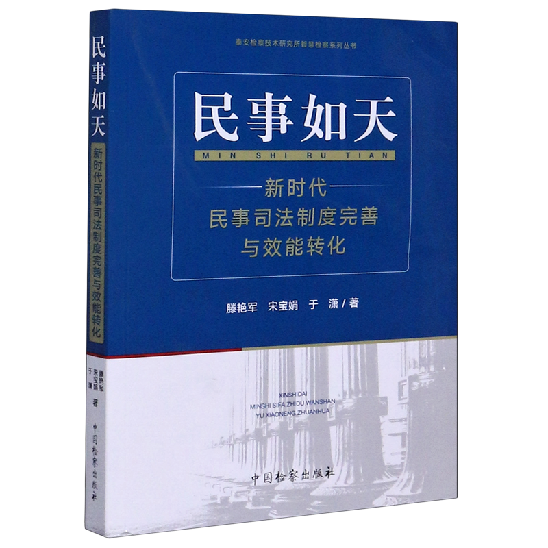 民事如天(新时代民事司法制度完善与效能转化)/泰安检察技术研究所智慧检察系列丛书官方正版 博库网