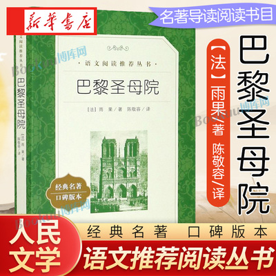 巴黎圣母院 人民文学出版社 (经典名著口碑版本) 原著正版书籍世界文学名著 人文版 名家名译畅销书籍 新华书店