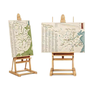 儿童唐诗宋词地图168首诗词地图挂图 小学生专用中国地理历史国学启蒙地图 学生地图墙贴大尺寸挂画抖音