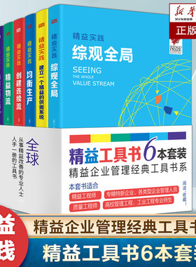 精益工具书6本套装 质量工程师专精特新企业管理人员 高校管理工程 均衡生产 综观全局 精益物流 供需系统 企业管理书籍