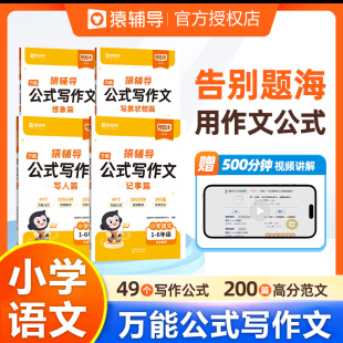 写作用技巧小学语文通用 6年级通用精讲视频写作方法技巧指导公式 猿辅导小学语文万能公式 写作文学阅读语文写作组合素材积累小学1