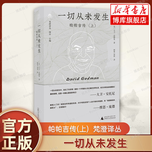 一切从未发生 帕帕吉传(上) 大卫·高德曼 著 主要讲述帕帕吉从出生到五十六岁退休的经历 描写印度文化思想和修为 正版书籍博库网