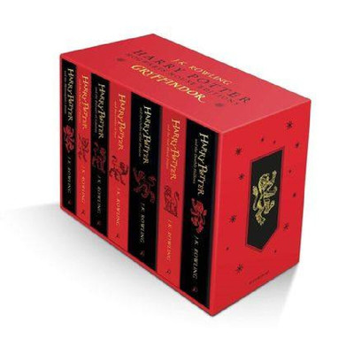Harry Potter Gryffindor House Edition Paperback Box Set 哈利波特格兰芬多学院版平装套装7册英文原版J.K. Rowling著罗琳正版
