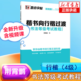 荆霄鹏 楷书向行楷过渡行楷字帖钢笔字帖成年楷书描红字帖 描临版大开本带视频教程楷书硬笔书法教程 书法等级考试教程