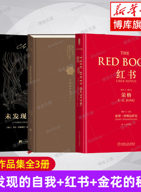 荣格作品集全套3册 未发现的自我+红书+金花的秘密-中国的生命之书 梦境灵魔与精神追寻历程 精神分析心理学理论手稿 心理学书籍