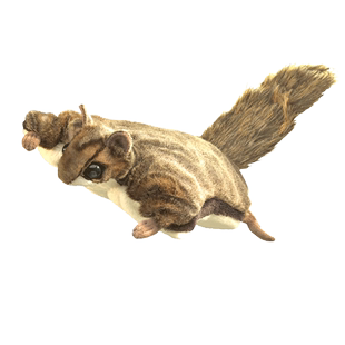 Folkmanis美国仿真手偶毛绒玩具飞天鼠可手动讲故事早教生日礼物