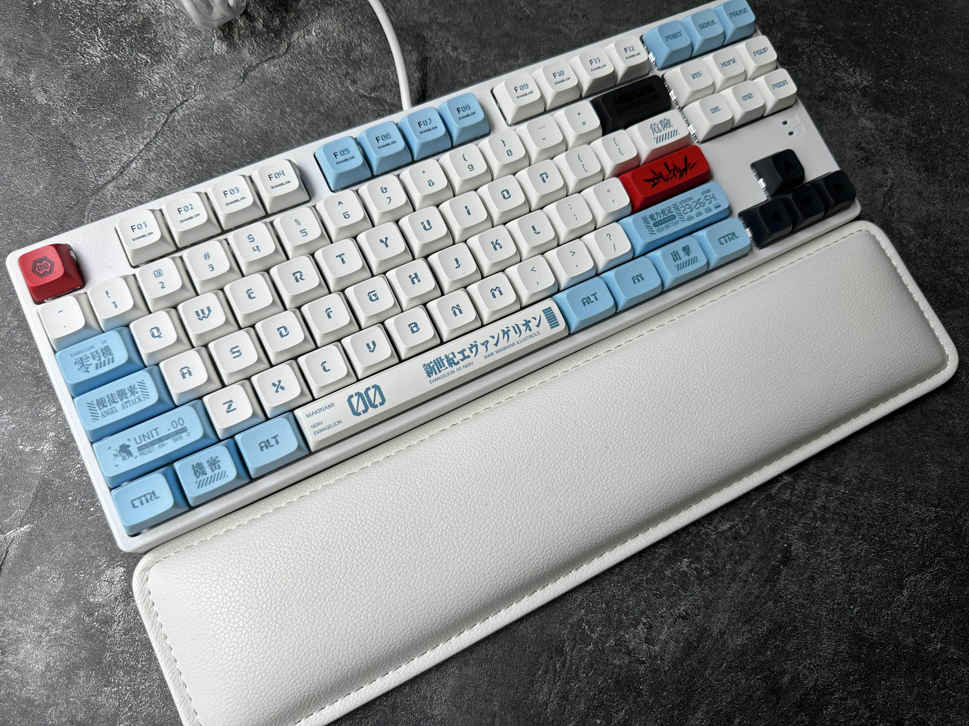 新世纪白蓝黑零号机机械键盘个性动漫有线104键游戏办公电竞网咖