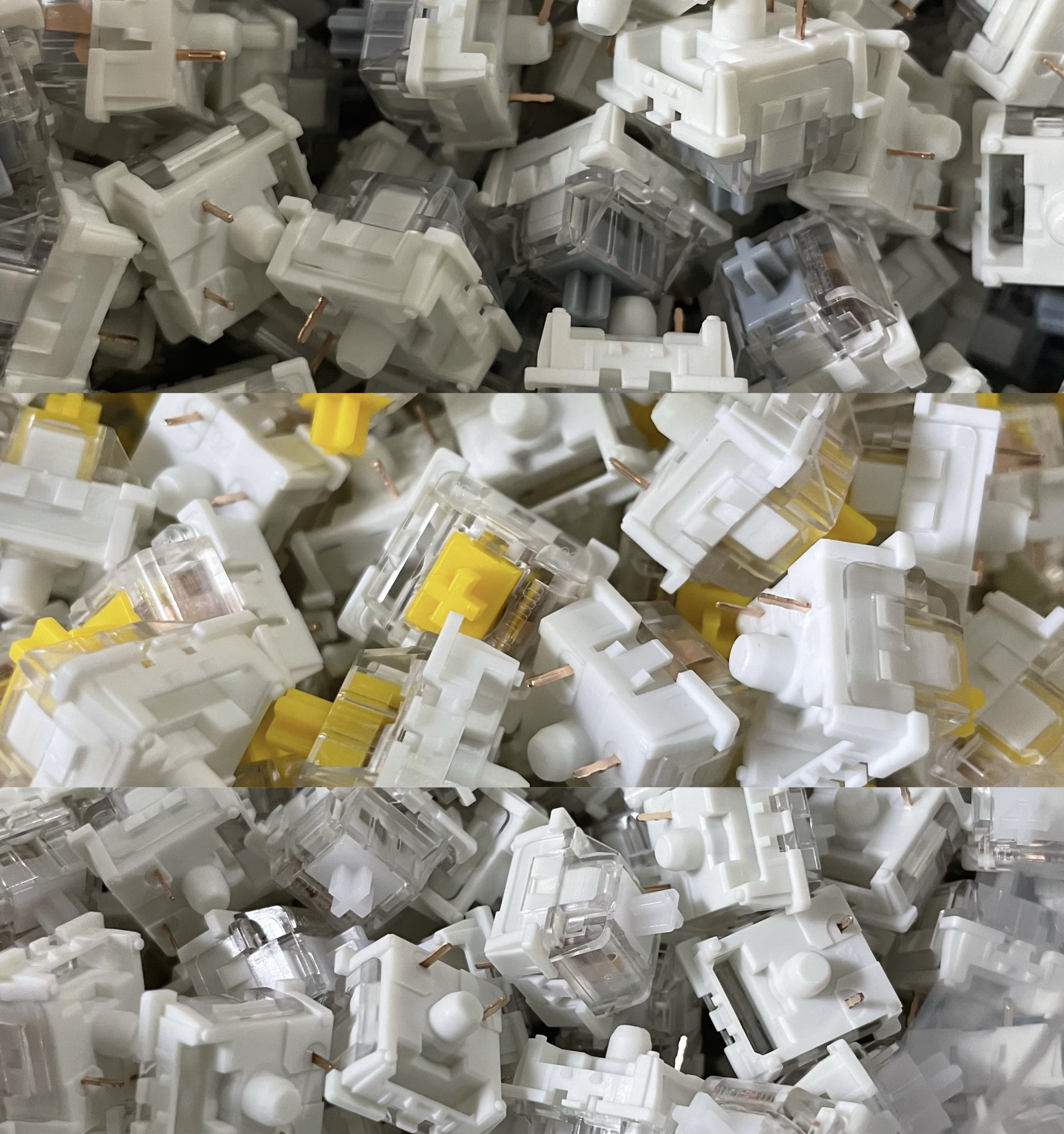 高特静音白灰黄轴静音轴机械键盘热插拔焊接透光轴体安静打字安静